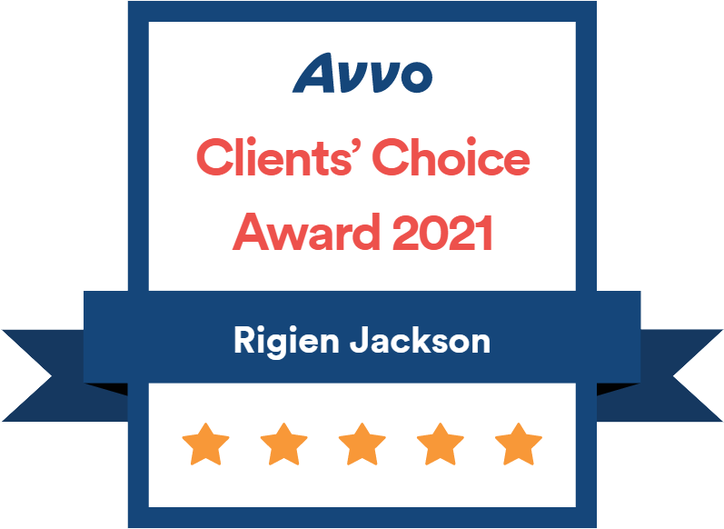  Avvo Clients' Choice Award 2021 Rigien Jackson