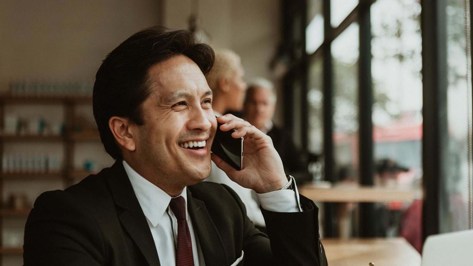 business man talking on a phone